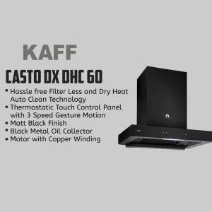 Black KAFF Casto DX DHC 60 chimney with features listed