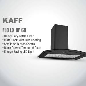 Black KAFF chimney with baffle filter and LED light