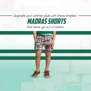 Madras Shorts Summer Style Banner For Threads
