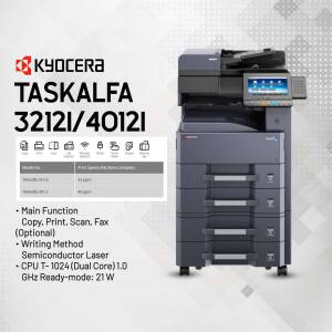 Kyocera Taskalfa 3212i/4012i color printer with control panel and paper trays