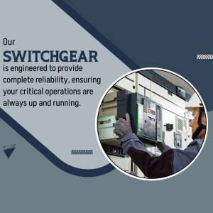 Technician inspecting switchgear equipment