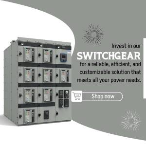 Industrial switchgear panel for power distribution