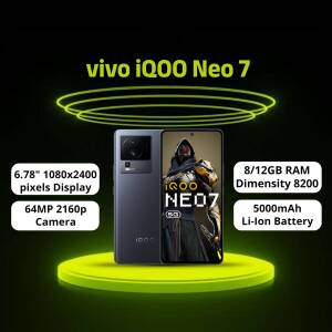 Vivo iQOO Neo 7 smartphone with key specifications highlighted