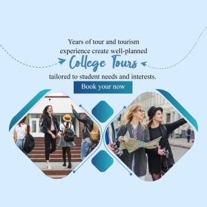 Students on a college tour, looking at a map and exploring campus.
