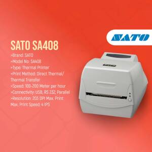SATO SA408 Thermal Printer - White industrial label printer