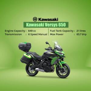 Kawasaki Versys 650 Motorcycle Poster For LinkedIn
