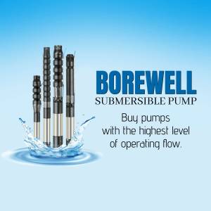 Borewell Submersible Pump Advertisement Creative Design For Google Business Profile
