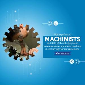 Image of a machinist working with gears, representing precision and expertise.