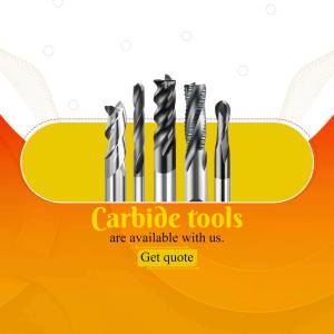 Assortment of carbide tools for metalworking