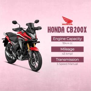Honda CB200X motorcycle with specifications