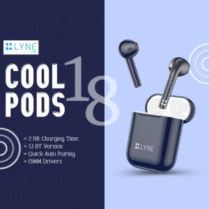 Lyne Cool 18 wireless earbuds with charging case