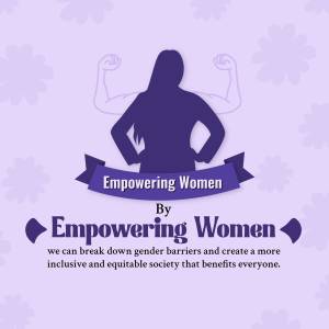 Silhouette of a woman with a flexed bicep, representing female empowerment.