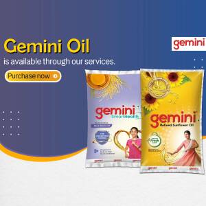 Gemini Refined Sunflower Oil packaging