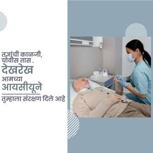 A healthcare worker checking a patient's pulse in a hospital bed.