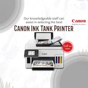 Canon Ink Tank Printer with staff assistance offer