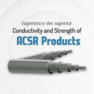 Close-up of ACSR (Aluminum Conductor Steel Reinforced) cables showcasing their construction and metallic texture.