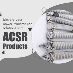 Image of ACSR (Aluminum Conductor Steel Reinforced) cables for power transmission
