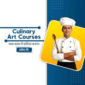 Image of a chef promoting culinary art courses