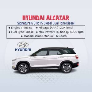 Hyundai Alcazar Signature 6 STR 1.5 Diesel Dual Tone car side view