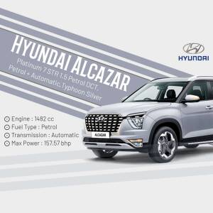 Hyundai Alcazar Platinum 7 STR 1.5 Petrol DCT in Typhoon Silver