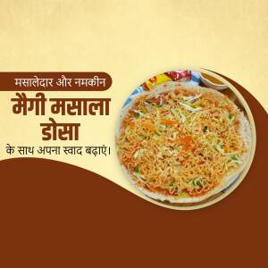 Maggi Masala Dosa with a side of chutney