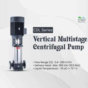 Vertical multistage centrifugal pump for industrial applications