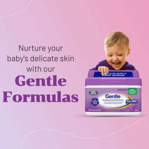 Baby with Gentle formula product