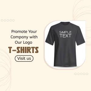 Black t-shirt with company logo design mockup
