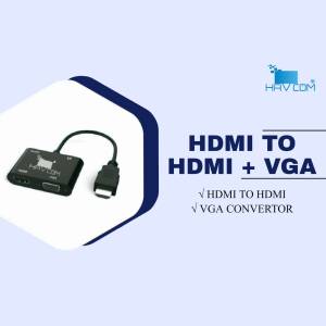 HAVCOM HDMI to HDMI and VGA Converter