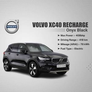 Black Volvo XC40 Recharge electric car