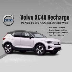 White Volvo XC40 Recharge electric SUV