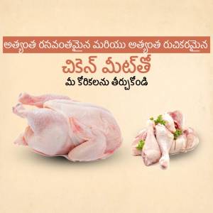 Raw chicken and chicken pieces on a light background