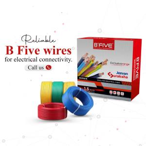 B'Five brand electrical wires for reliable connectivity