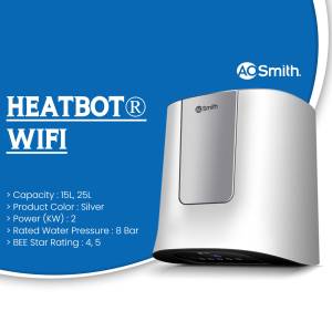 A.O. Smith Heatbot WiFi water heater with product specifications