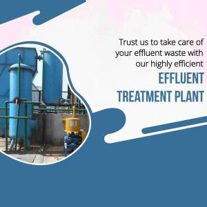 Image of an Effluent Treatment Plant with text promoting waste management services.