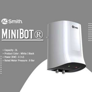 A.O. Smith Minibot 3L water heater in white and black