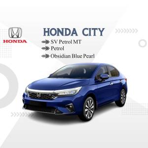 Blue Honda City SV Petrol MT car with Obsidian Blue Pearl color