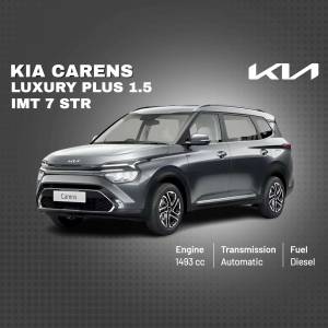 Gray Kia Carens Luxury Plus 1.5 IMT 7 STR car advertisement