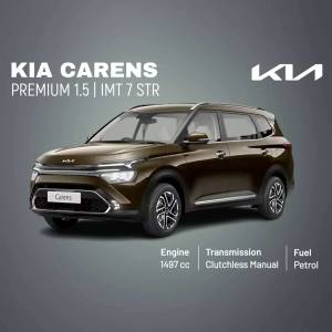 Brown Kia Carens Premium 1.5 iMT 7 STR car advertisement