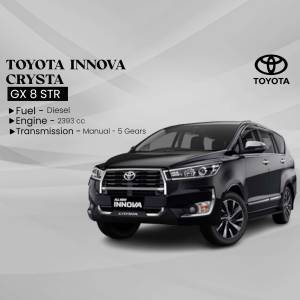 Black Toyota Innova Crysta GX 8 STR MPV car