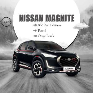 Nissan Magnite XV Red Edition in Onyx Black color