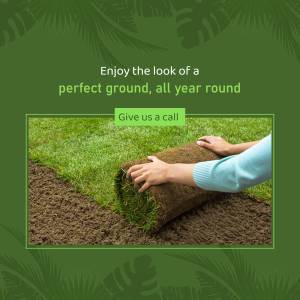 Image of a person installing a roll of fresh green turf