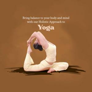 Woman performing a yoga pose, promoting holistic wellness.