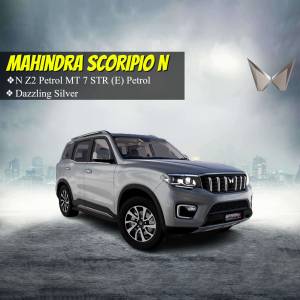 Silver Mahindra Scorpio N Z2 Petrol MT 7 STR (E) Petrol car