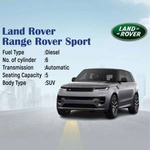 Gray Land Rover Range Rover Sport SUV with specifications