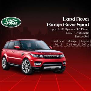Red Land Rover Range Rover Sport HSE Dynamic 3.0 Diesel vehicle