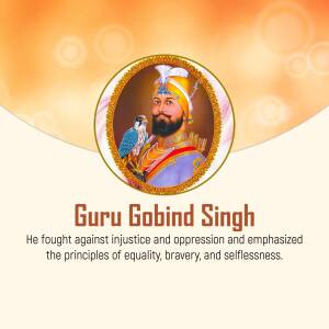 Portrait of Guru Gobind Singh with a falcon