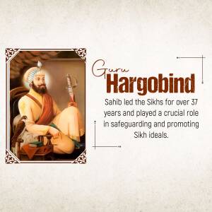 Guru Hargobind - Sikh Guru Design For Twitter