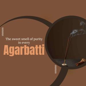 Agarbatti incense sticks burning with smoke, promoting a sense of purity and tranquility.