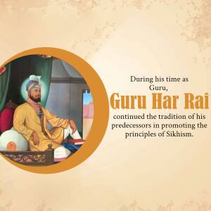 Portrait of Guru Har Rai, the seventh Sikh Guru